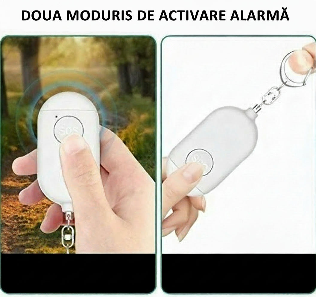 Alarmă personală reincarcabilă, SOS, cu lanternă LED