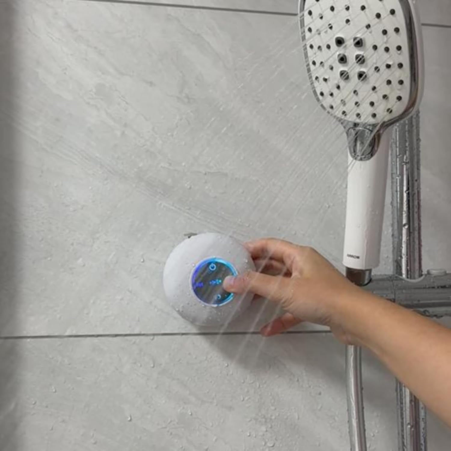 Boxă Bluetooth, Rezistentă la apă, Compactă, Iluminare LED