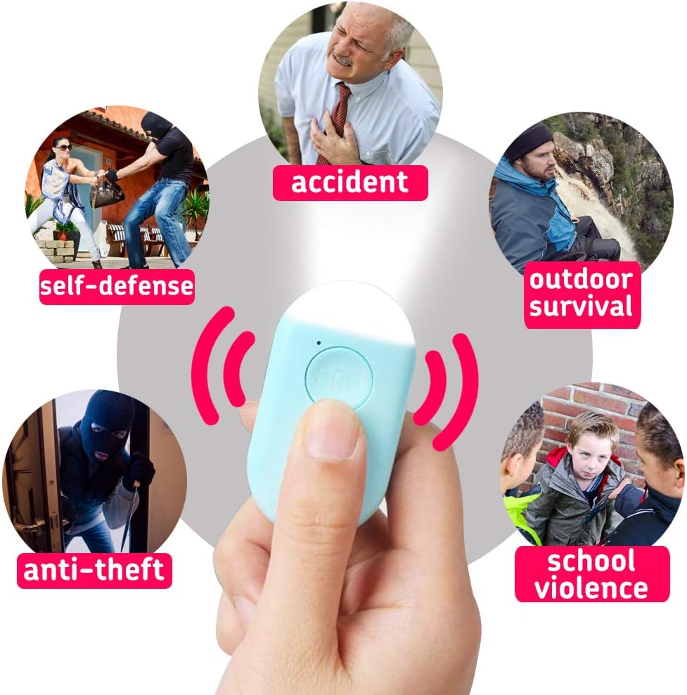 Alarmă personală reincarcabilă, SOS, cu lanternă LED